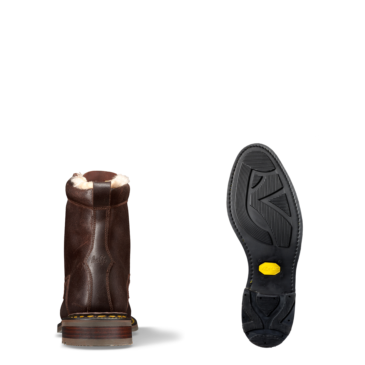 Winterstiefel Maria von halfs aus München – zwiegenähter gefütterter Damen Halbstiefel aus braunem Rindsleder