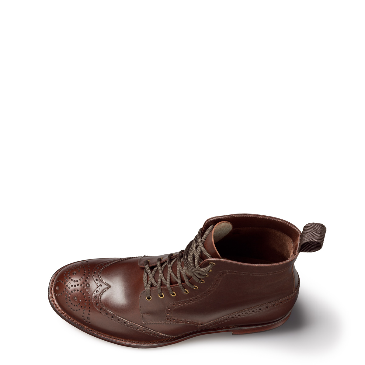 Halbstiefel August von halfs aus München – rahmengenähter Herren-Budapester Stiefel aus braunem Kalbsleder