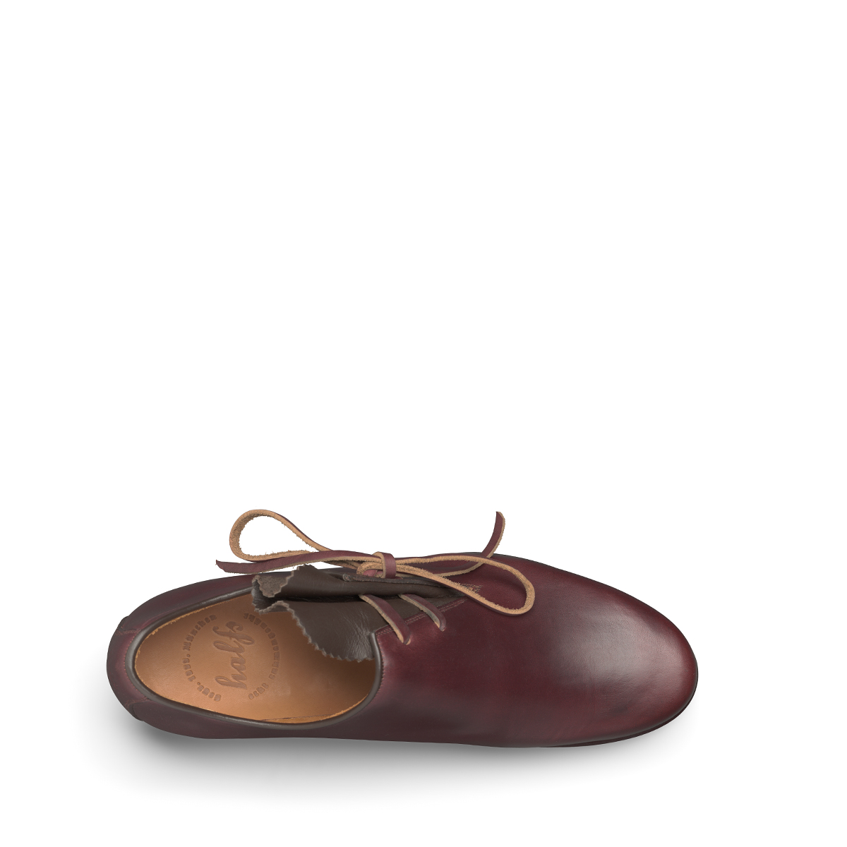 haferlschuh Max von halfs aus München – rahmengenähter Herren-haferlschuh aus rotem color 8 horween Rindsleder