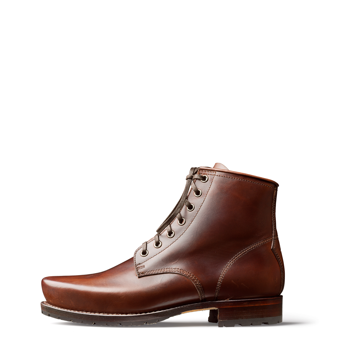 Halbstiefel Zeno von halfs aus München – rahmengenähter Herren-Halbstiefel aus braunem Rindsleder