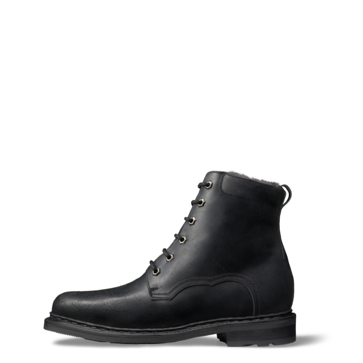 Halbstiefel Kone von halfs aus München – zwiegenähter Herren-Halbstiefel aus schwarzem Rindsleder