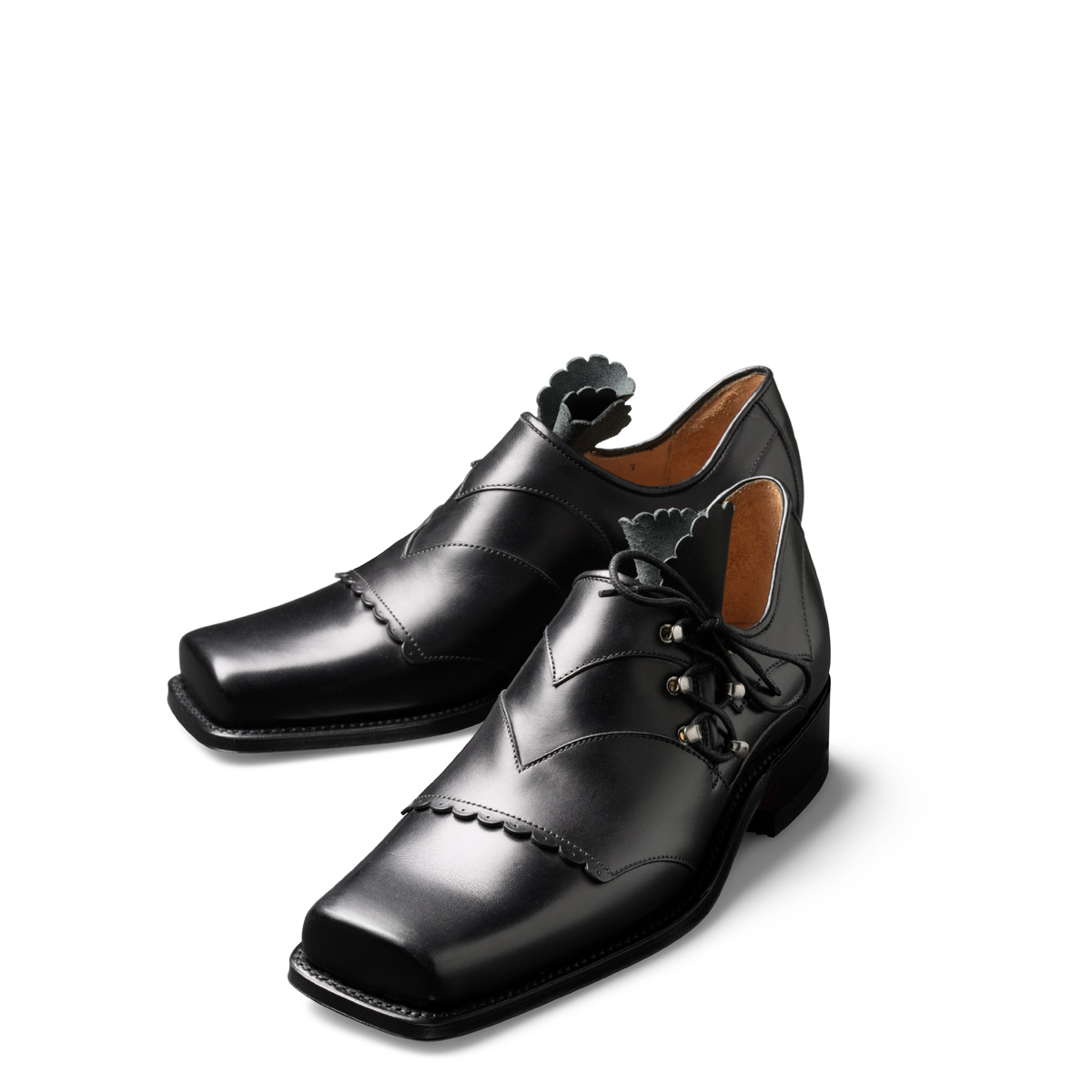 Haferlschuh Thomas von halfs aus München – rahmengenähter Herren-haferlschuh aus schwarzem Kalbsleder