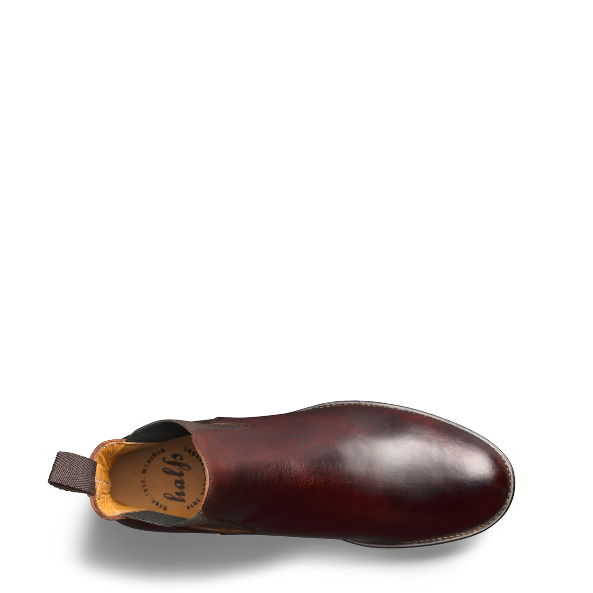 Halbstiefel Chelsea von halfs aus München – rahmengenähter Herren-Halbstiefel aus braunem Rindsleder