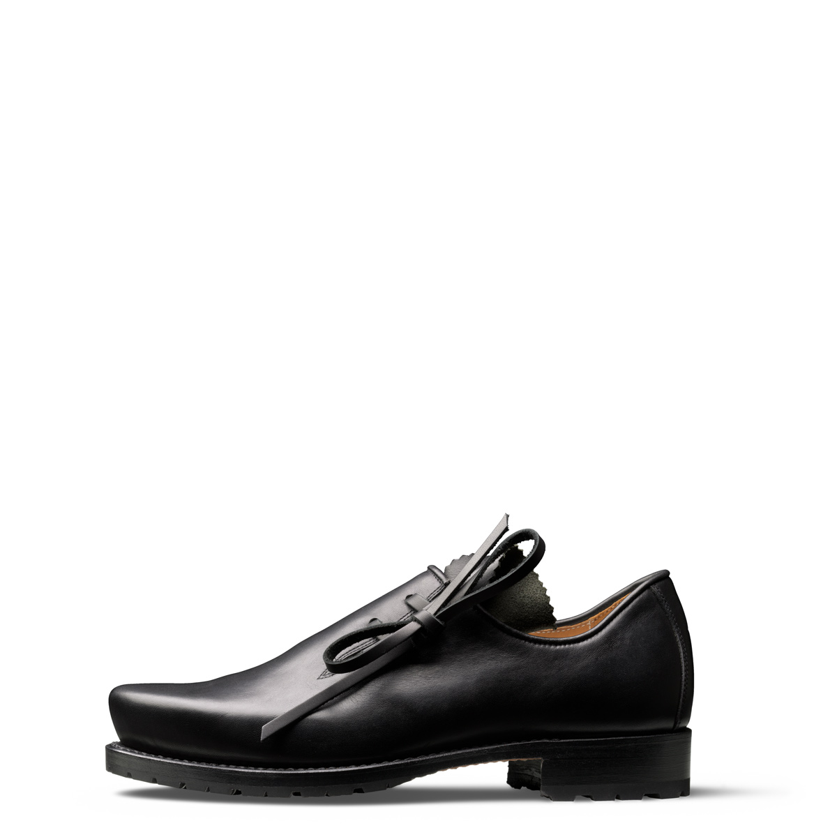 haferlschuh mit Gummisohle Martl von halfs aus München – rahmengenähter Herren-haferlschuh aus schwarzem Rindsleder