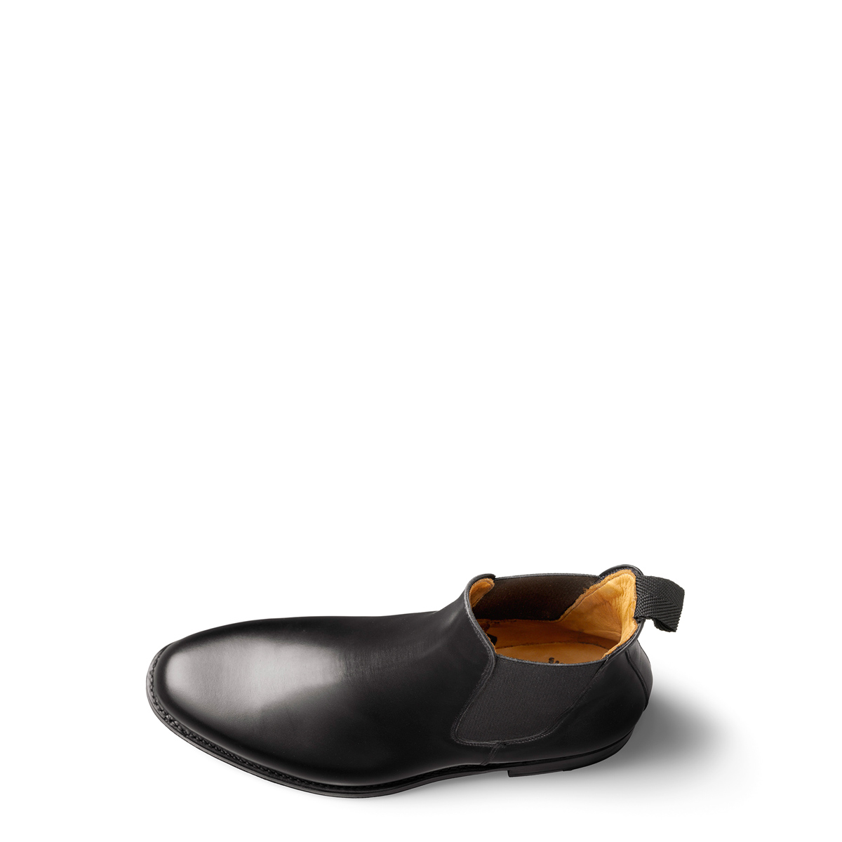 Halbstiefel Chelsea von halfs aus München – rahmengenähter Damen-Halbstiefel aus schwarzem Kalbsleder