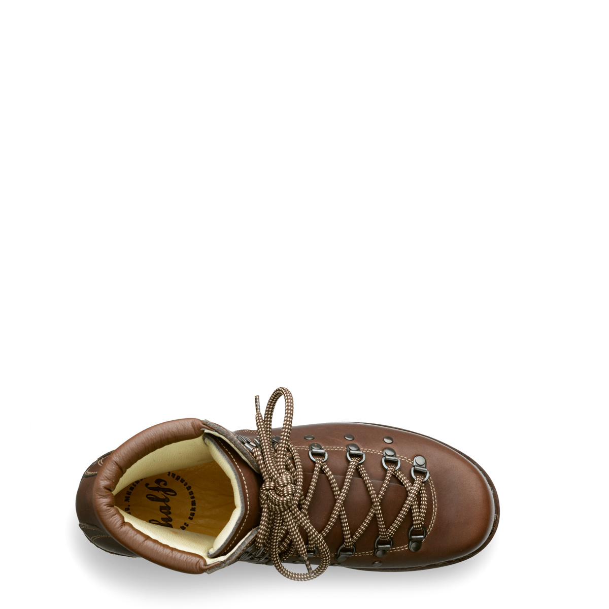 Wandersteifel Xaver von halfs aus München – trigenähter Herren-Wanderschuh aus braunem Rindsleder