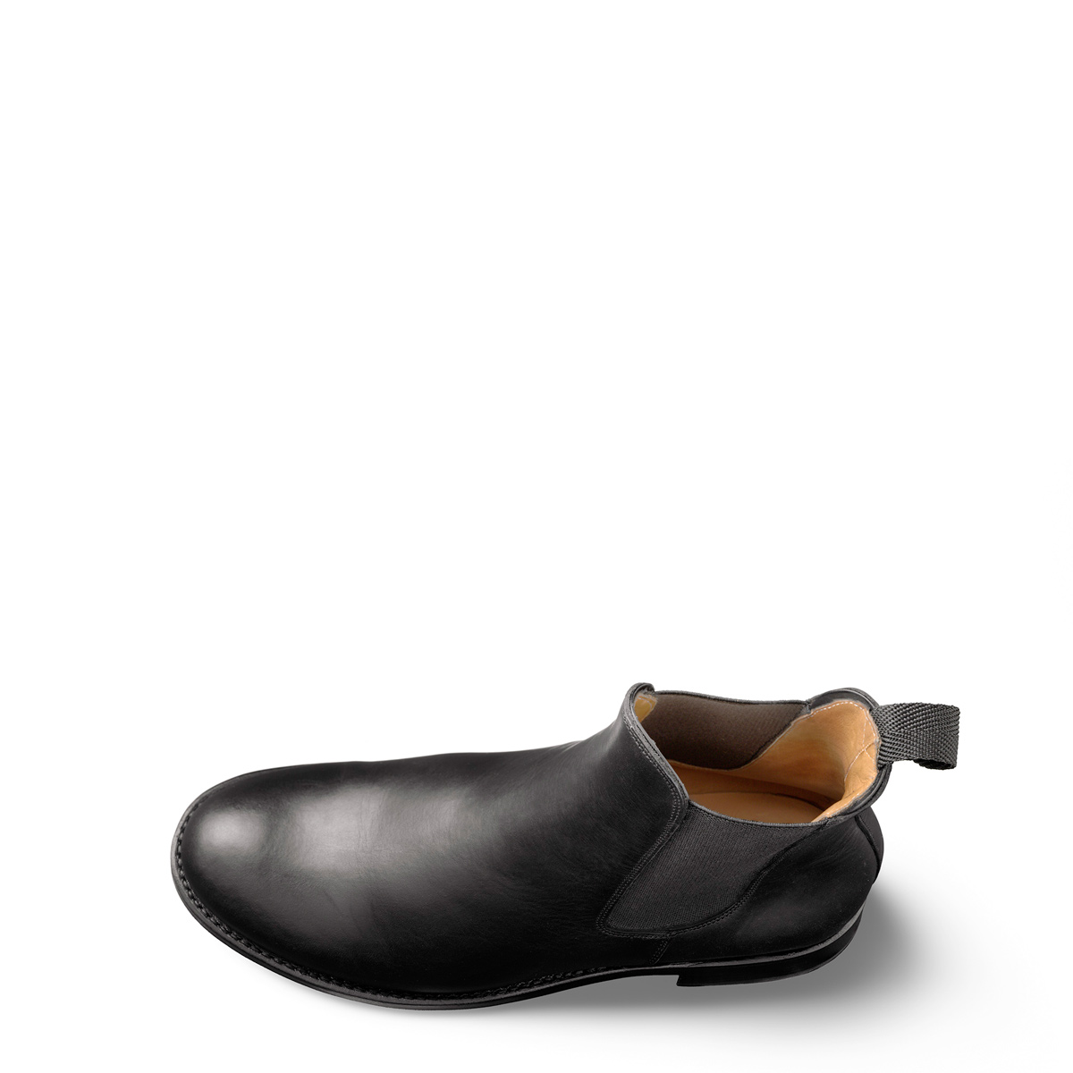 Halbstiefel Chelsea von halfs aus München – rahmengenähter Herren-Halbstiefel aus schwarzem Rindsleder