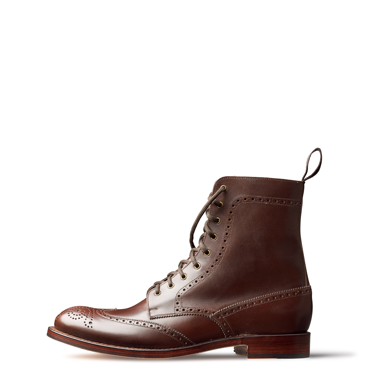 Halbstiefel August von halfs aus München – rahmengenähter Herren-Budapester Stiefel aus braunem Kalbsleder